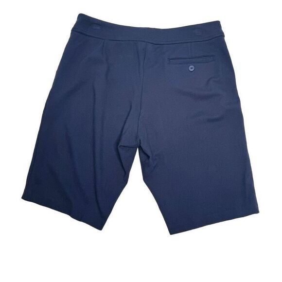 Greg Norman navy blue jersey knit Bermuda golf shorts size M - Picture 2 of 11